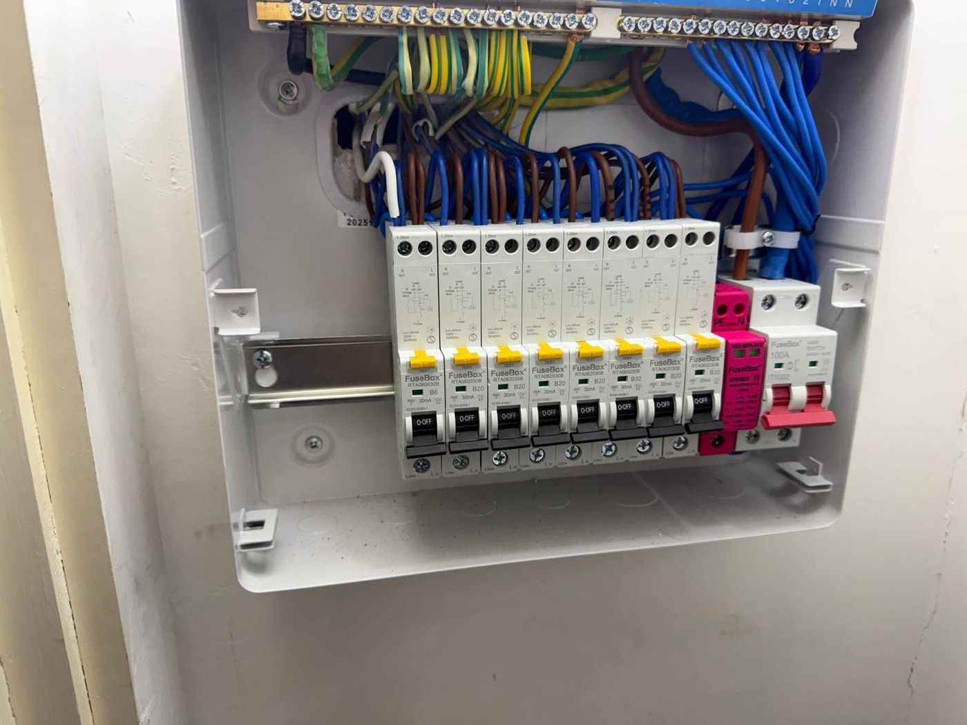 New consumer unit with individual RCBOs fitted in a Leeds home